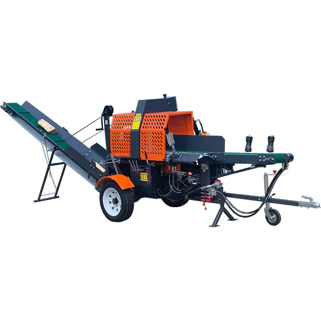 Gardening Tools Video - เครื่องจักรแปรรูปไม้ขนาด 20 ตัน ขายดี เครื่องแยกท่อนไม้แบบ PTO/ไฟฟ้า