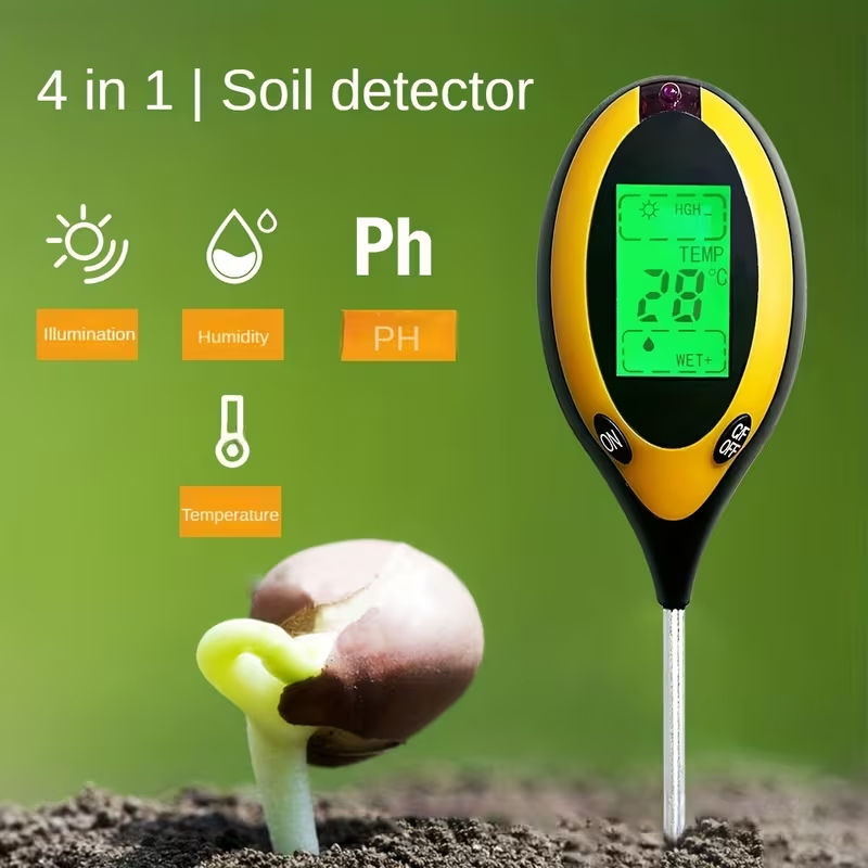 Soil Ph Meter - เครื่องวัดความชื้นในดิน 4-in-1 – เครื่องวัดค่า pH ดิน