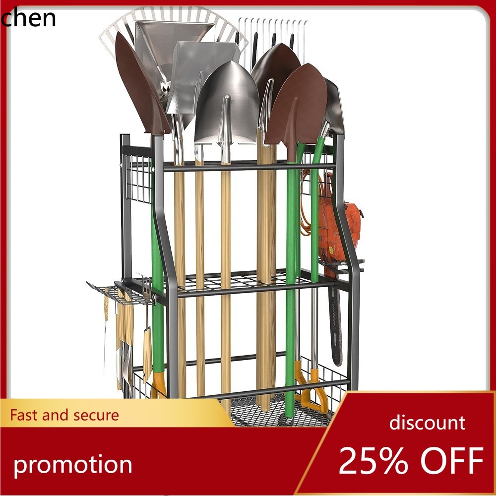 Gardening Tools Amazon - ชั้นวางอุปกรณ์ทำสวนแบบเคลื่อนย้ายได้สำหรับโรงรถ ชั้นวางเก็บของในสวนแบบเคลื่อนย้ายได้ ยี่ห้อ Ht cross-border amazon