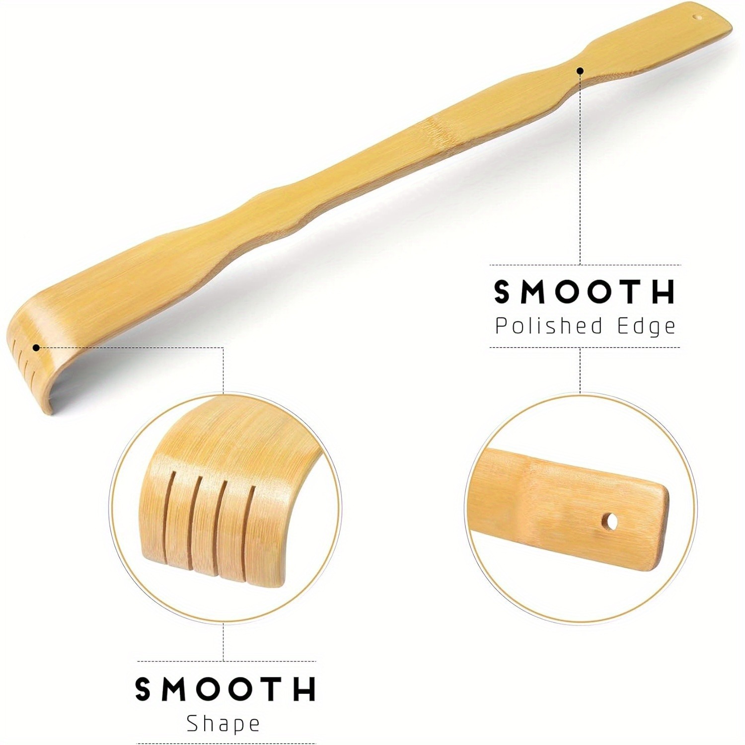 Gardening Tools Long Handle - ที่เกาหลังไม้ไผ่ – อุปกรณ์บรรเทาอาการคันจากไม้ไผ่ธรรมชาติ ด้ามจับยาว 17 นิ้ว