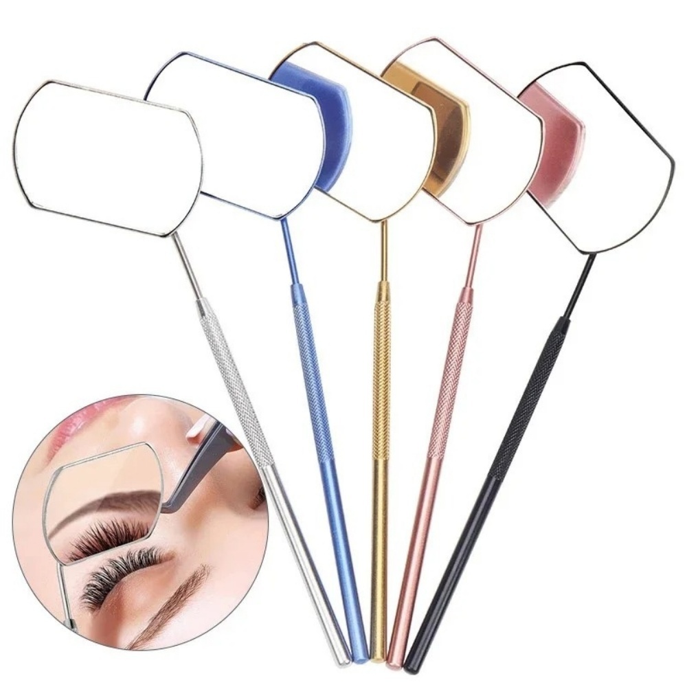 Gardening Tools Long Handle - กระจกต่อขนตา 1 ชิ้น สแตนเลสสตีล ด้ามยาวอเนกประสงค์ สำหรับตรวจสอบการต่อขนตา
