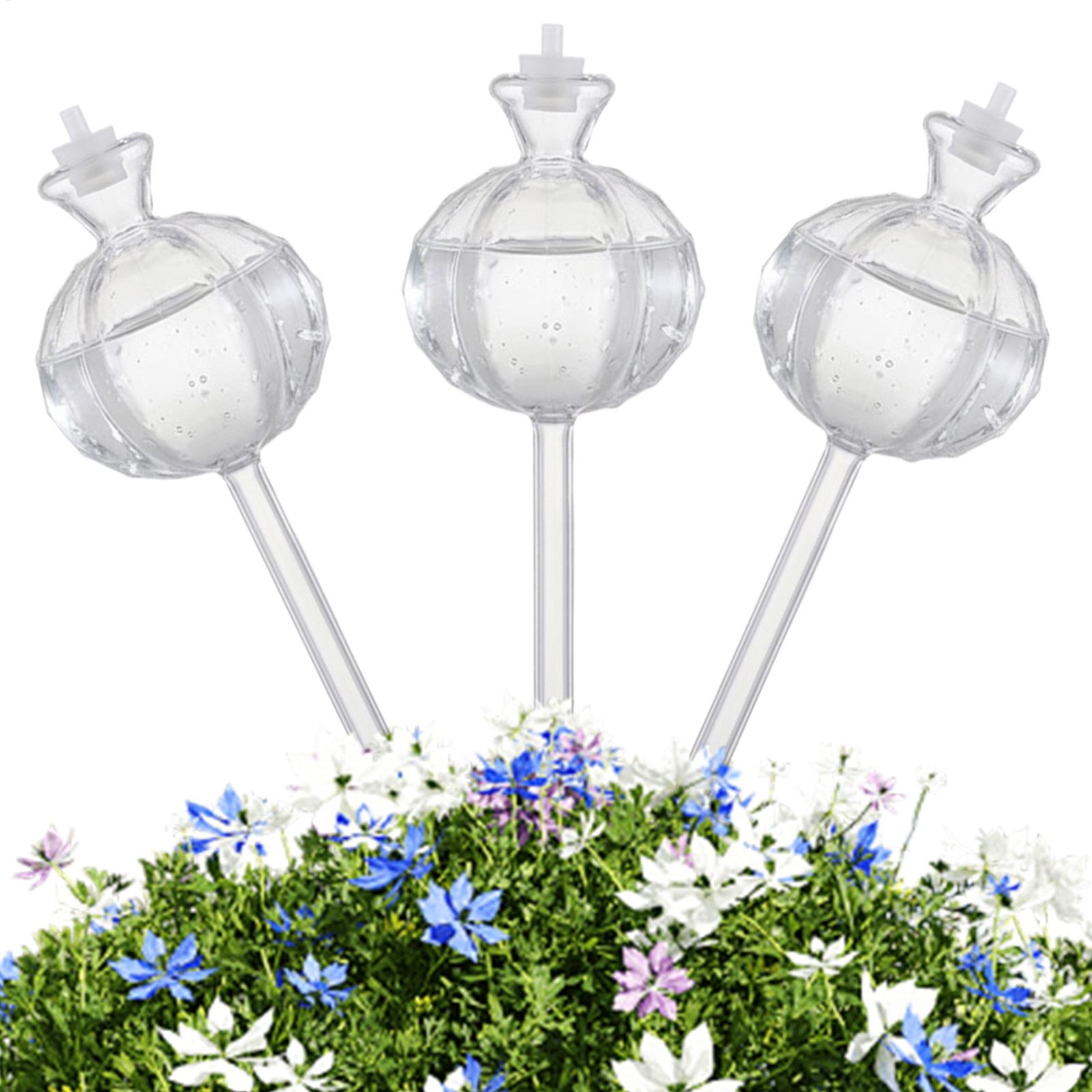 Automatic Plant Waterer - ลูกบอลรดน้ำต้นไม้แบบเสียบดิน 3 ชิ้น ระบบน้ำหยดแบบปล่อยน้ำช้า อุปกรณ์รดน้ำต้นไม้อัตโนมัติสำหรับกระถางต้นไม้และดอกไม้