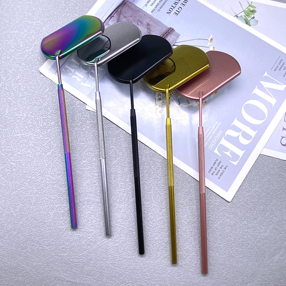 1 PC หลายสีปลอม Lash Mirror Ey - Gardening Tools Long Handle บทวิจารณ์และราคา