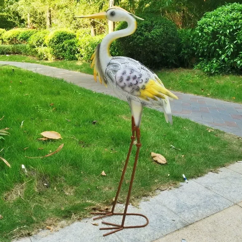 ประติมากรรมเหล็กดัดรูปนกกระเรี - Gardening Tools Amazon บทวิจารณ์และราคา