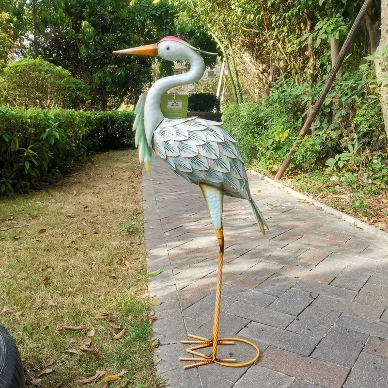 ประติมากรรมเหล็กดัดรูปนกกระเรี - Gardening Tools Amazon บทวิจารณ์และราคา