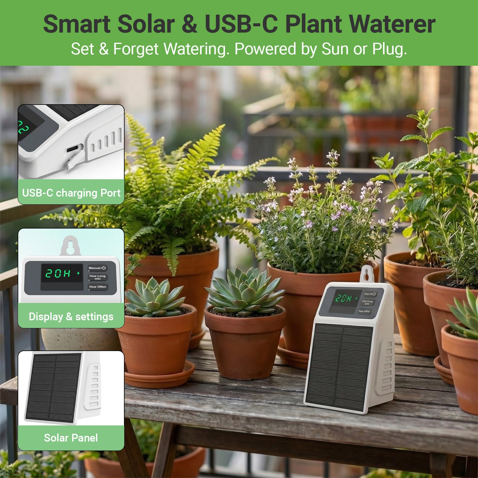 ระบบให้น้ำหยดด้วยพลังงานแสงอาท - Automatic Plant Waterer บทวิจารณ์และราคา