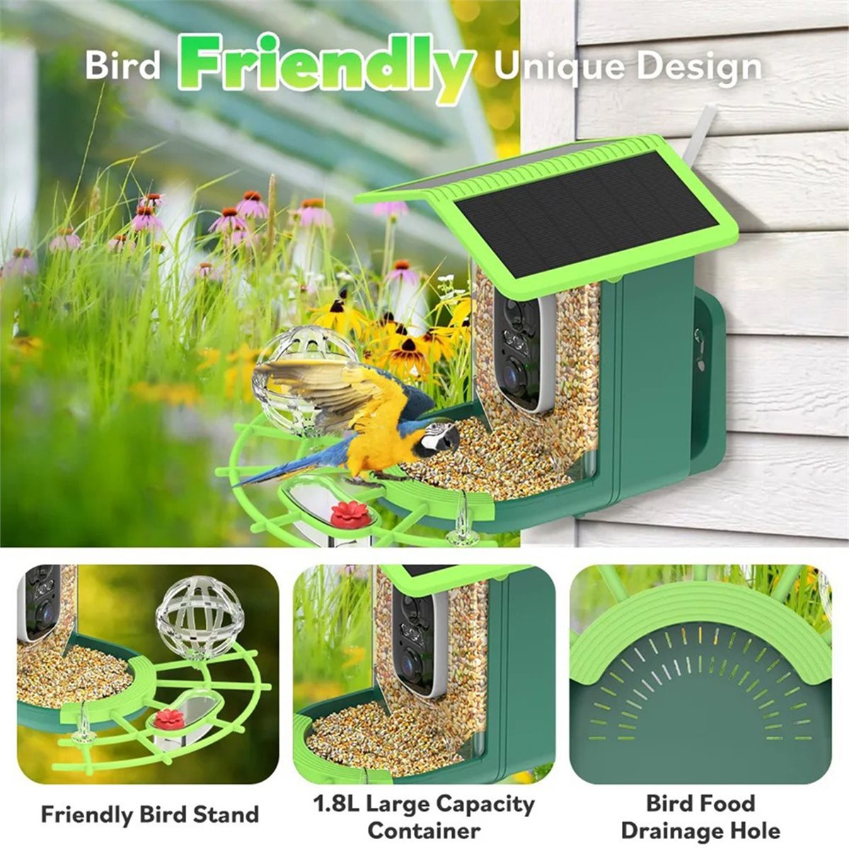 กล้องให้อาหารนกอัจฉริยะ ABPP พ - Gardening Tools Video บทวิจารณ์และราคา