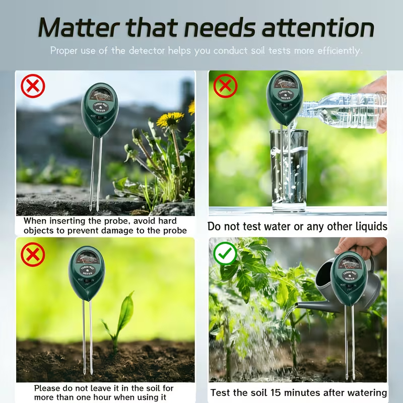 เครื่องวัดดิน 3-in-1 (วัดความช - Soil Ph Meter บทวิจารณ์และราคา