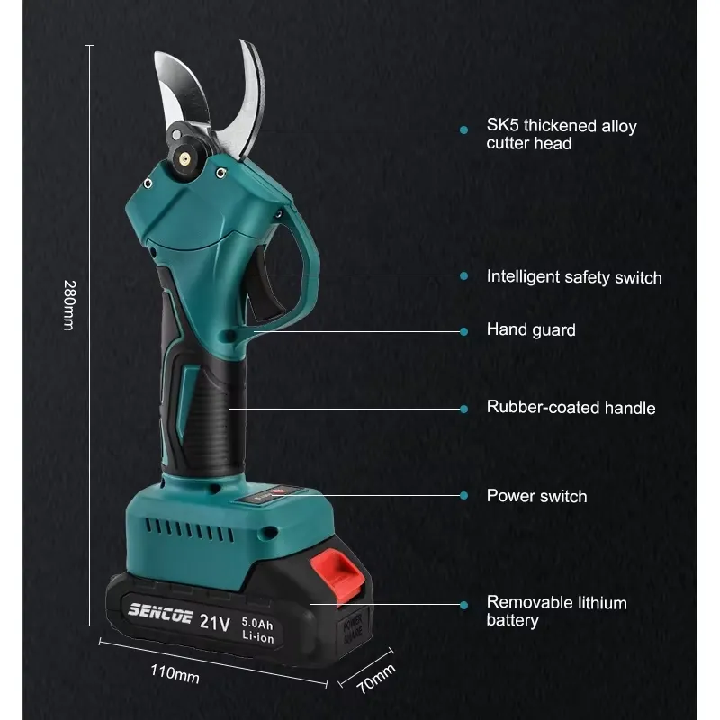 กรรไกรตัดแต่งกิ่งไม้ไร้สายแบบม - Gardening Tools Amazon บทวิจารณ์และราคา