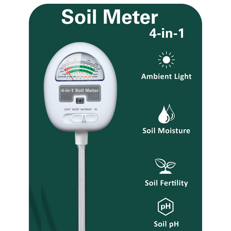 4-In-1 เครื่องวัดความชื้นในดิน - Soil Ph Meter บทวิจารณ์และราคา