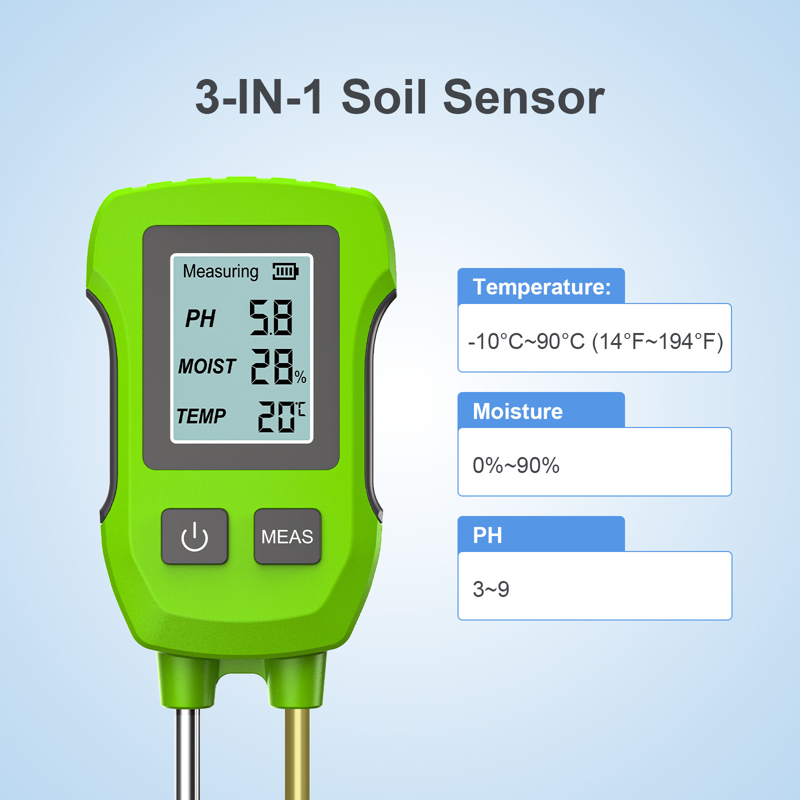 เครื่องวัดดินดิจิตอลอเนกประสงค - Soil Ph Meter บทวิจารณ์และราคา